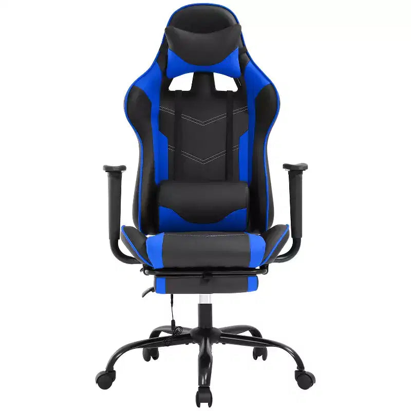Silla para videojuegos FDW Racing, sillas para videojuegos con escritorio para computadora, cuero de PU, reposacabezas, soporte lumbar y asiento giratorio de 360 grados