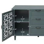 Armario de 3 cajones, despensas de cocina de 47.24 pulgadas con gabinete tipo bufet de 2 puertas, mesa de consola tipo aparador para sala de estar, dormitorio, cocina, entrada