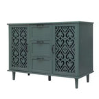 Armario de 3 cajones, despensas de cocina de 47.24 pulgadas con gabinete tipo bufet de 2 puertas, mesa de consola tipo aparador para sala de estar, dormitorio, cocina, entrada