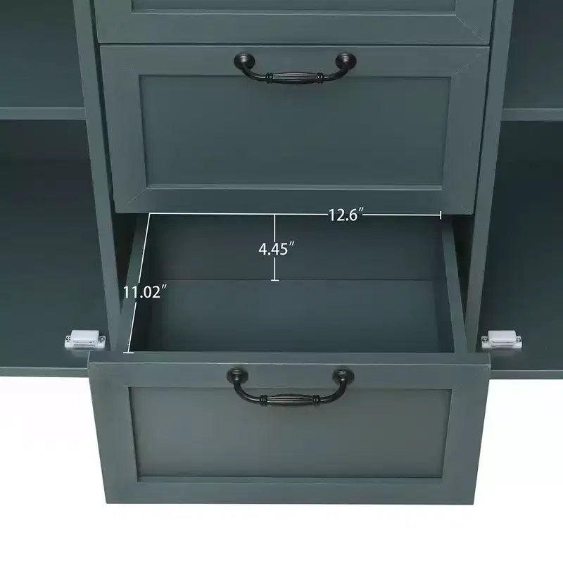 Armario de 3 cajones, despensas de cocina de 47.24 pulgadas con gabinete tipo bufet de 2 puertas, mesa de consola tipo aparador para sala de estar, dormitorio, cocina, entrada