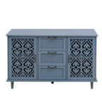 Armario de 3 cajones, despensas de cocina de 47.24 pulgadas con gabinete tipo bufet de 2 puertas, mesa de consola tipo aparador para sala de estar, dormitorio, cocina, entrada