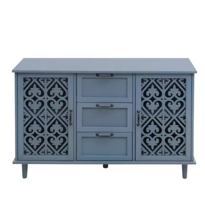 Armario de 3 cajones, despensas de cocina de 47.24 pulgadas con gabinete tipo bufet de 2 puertas, mesa de consola tipo aparador para sala de estar, dormitorio, cocina, entrada