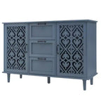 Armario de 3 cajones, despensas de cocina de 47.24 pulgadas con gabinete tipo bufet de 2 puertas, mesa de consola tipo aparador para sala de estar, dormitorio, cocina, entrada