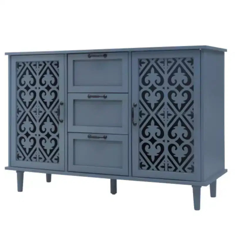 Armario de 3 cajones, despensas de cocina de 47.24 pulgadas con gabinete tipo bufet de 2 puertas, mesa de consola tipo aparador para sala de estar, dormitorio, cocina, entrada