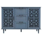 Armario de 3 cajones, despensas de cocina de 47.24 pulgadas con gabinete tipo bufet de 2 puertas, mesa de consola tipo aparador para sala de estar, dormitorio, cocina, entrada