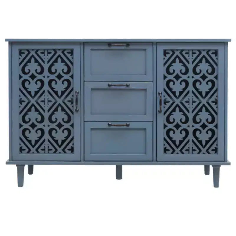 Armario de 3 cajones, despensas de cocina de 47.24 pulgadas con gabinete tipo bufet de 2 puertas, mesa de consola tipo aparador para sala de estar, dormitorio, cocina, entrada