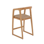 Taburete de bar nórdico de teca 30 natural para interior/exterior - Beige