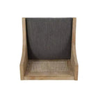 GDFStudio Deville Taburetes de mostrador de madera y caña tapizados de 25.5 pulgadas (juego de 2)