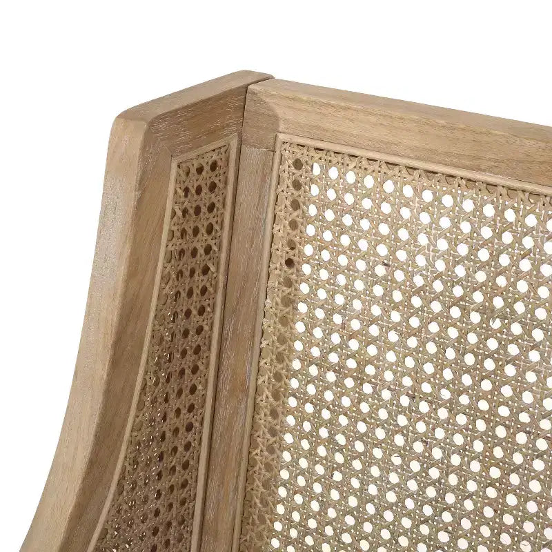 GDFStudio Deville Taburetes de mostrador de madera y caña tapizados de 25.5 pulgadas (juego de 2)