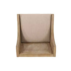 GDFStudio Deville Taburetes de mostrador de madera y caña tapizados de 25.5 pulgadas (juego de 2)