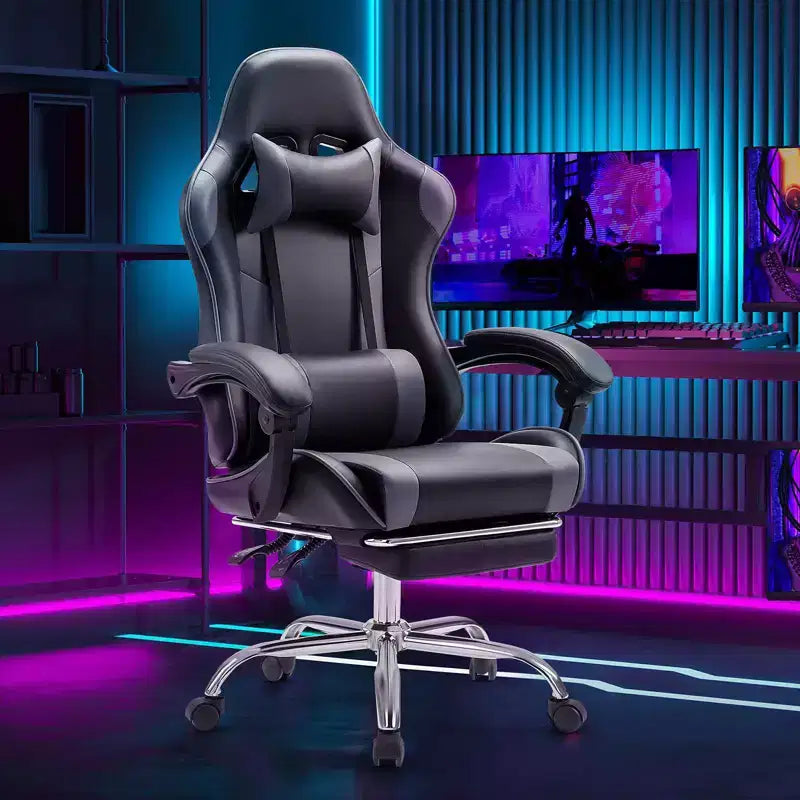 Silla de juego ergonómica de carreras JIONJOY con respaldo alto, soporte lumbar y reposabrazos ajustables